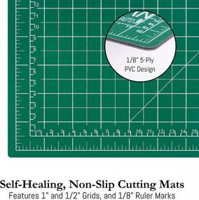 img 3 attached to Precision Crafting With WA Portman'S 9X12 Inch Self-Healing Cutting Mat, Metal Ruler, And Craft Knife Set
