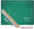 precision crafting with wa portman's 9x12 inch self-healing cutting mat, metal ruler, and craft knife set logo