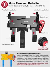 img 1 attached to 🚲 Tiakia 2022 Bike Phone Mount Holder - Aluminum Motorcycle Phone Mount, Handlebar Mount Cell Phone Holder for Bike - 360° Rotation, Universal Bicycle Phone Mount for 4.5-7 Inch Phones (Black/Red)