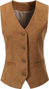 img 4 attached to V VOCNI Women'S Fully Lined 4 Button V-Neck Economy Dressy Suit Vest Waistcoat