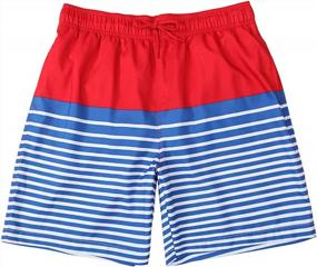 img 4 attached to Men'S Swim Trunks With Mesh Lining - Rokka&Rolla Beach Shorts For Comfortable Swimwear And Bathing Suit