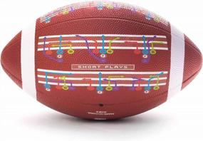 img 2 attached to Full-Size Playbook Ball With 12 Classic Long & Short Play Route Diagrams - Playmakers Play Call Football Set For Recreation, Intramurals, & Tailgates - Official Size 9 Ball & Pump Included
