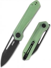 img 4 attached to KUBEY Royal KU321 Folding Pocket Knife - G10 Handle, D2 Blade (Jade Dark Stonewashed)