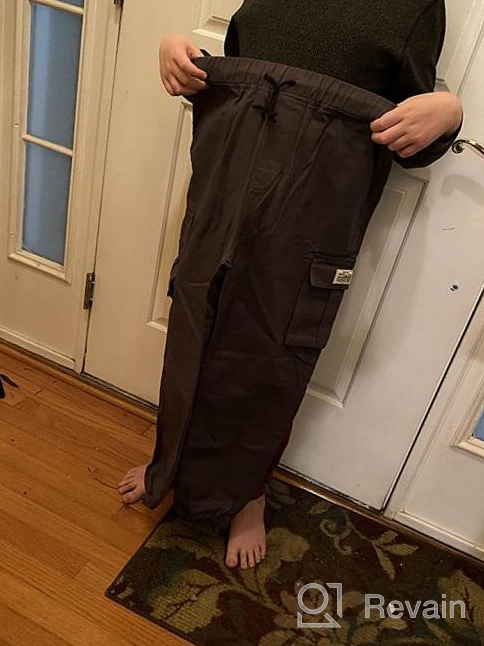 img 1 attached to 👖 TLAENSON Boys Cargo Joggers Pants: Stylish & Comfortable Trousers for Active Kids 5-14 Years review by Brian Evans