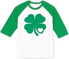 img 1 attached to 🍀 BesserBay Unisex Kids' St. Patrick's Day Lucky Shamrock Raglan Sleeve T-Shirt: Irish Clover Tee for Ages 1-8