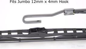 img 1 attached to 🚐 RV or Motorhome 28 Inch Wiper Blade Pair with 12mm Large J Hook & 2 Rubber Refills