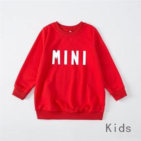 img 2 attached to 👩 Matching Sweater Set for Women, Baby & Family - Mama and Mini Prints Pullover Top for Fall/Winter - Mommy and Me Matching Sweatshirt Collection