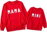 👩 matching sweater set for women, baby & family - mama and mini prints pullover top for fall/winter - mommy and me matching sweatshirt collection логотип