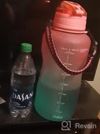 img 1 attached to Fidus Motivational 1 Gallon Water Bottle With Paracord Handle, Time Marker, And Removable Straw - BPA-Free Leakproof Water Jug For Increased Hydration Throughout The Day review by Gary Revils