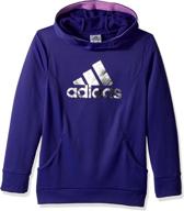 👧 adidas girls performance hoodie purple: comfortable active wear for girls логотип