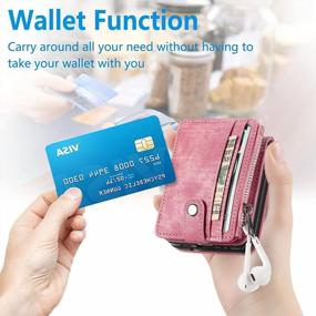 img 1 attached to LINYUNE Galaxy Z Flip 4 Wallet Case With Card Holder【2 In 1 Detachable】【 Zipper Wallet】, Slim Fit Retro PU Leather Protective Flip Phone Cover For Samsung Galaxy Z Flip 4 5G 2022 (Orangepink)