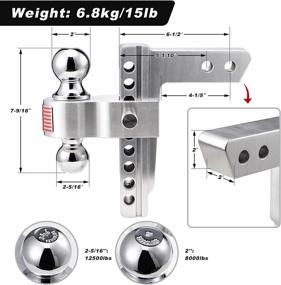img 3 attached to CZC AUTO Adjustable Aluminum Stainless Exterior Accessories