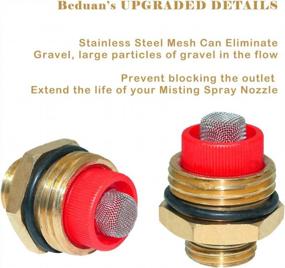 img 2 attached to Efficient Garden Irrigation: Beduan 1/2" NPT Sprinkler Mister Head With Adaptor And Mesh Filter