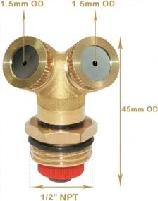img 3 attached to Efficient Garden Irrigation: Beduan 1/2" NPT Sprinkler Mister Head With Adaptor And Mesh Filter