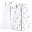 2-pack tillyou sleep sack set - cotton wearable blanket for toddlers 18-24 months, bear & dandelion design logo