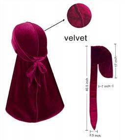 img 4 attached to Men'S Velvet Durag | Men'S Silk Durag | Women'S Silky Durag