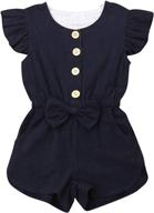 👗 adorable ruffled jumpsuit for toddler girls - perfect summer clothing at jumpsuits & rompers logo