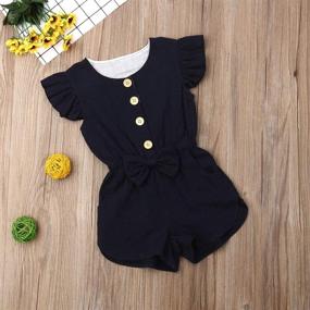 img 3 attached to 👗 Adorable Ruffled Jumpsuit for Toddler Girls - Perfect Summer Clothing at Jumpsuits & Rompers