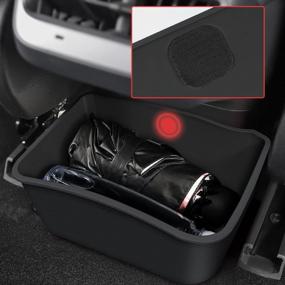 img 3 attached to Streamline Your Model 3&S With Topfit'S Rear Center Console Organizer Tray And Seat Storage Box