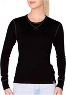 heavyweight warmth and comfort: meriwool women's 100% merino wool base layer thermal shirt (400g) logo