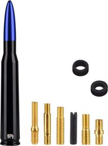 img 1 attached to 🚘 Enhance Your Jeep's Radio Reception with the 50 Cal Caliber Bullet Style Antenna in Blue - Compatible with Jeep Wrangler JK JKU JL JLU Rubicon Sahara Renegade Gladiator (2007-2022)