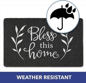 img 1 attached to Bless This Home Welcome Door Mat - Durable Natural Rubber, Non Slip Backing, Ultra Absorbent & Easy Clean | 18"X30" SoHome Indoor Door Mat