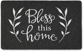 img 4 attached to Bless This Home Welcome Door Mat - Durable Natural Rubber, Non Slip Backing, Ultra Absorbent & Easy Clean | 18"X30" SoHome Indoor Door Mat
