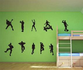 img 2 attached to 🎮 LHKSER Game Wall Decal Sticker Poster - Floss Dancing Nursery Boys Vinyl Decal for Game Room Wall Décor - Game Stickers (Black++)