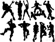 🎮 lhkser game wall decal sticker poster - floss dancing nursery boys vinyl decal for game room wall décor - game stickers (black++) логотип