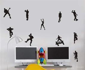 img 1 attached to 🎮 LHKSER Game Wall Decal Sticker Poster - Floss Dancing Nursery Boys Vinyl Decal for Game Room Wall Décor - Game Stickers (Black++)