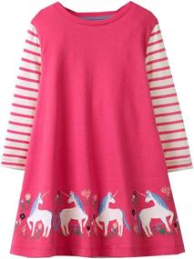 img 4 attached to VIKITA Little Sleeve Winter Dresses Girls' Clothing ~ Dresses