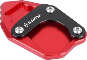 img 2 attached to 🔴 BAIONE Kickstand Extension Pad Replacement for 2021-2022 Honda CRF300L CRF 300L Rally Motorcycle - Red Side Stand Foot Enlarger Plate Extender