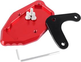 img 1 attached to 🔴 BAIONE Kickstand Extension Pad Replacement for 2021-2022 Honda CRF300L CRF 300L Rally Motorcycle - Red Side Stand Foot Enlarger Plate Extender