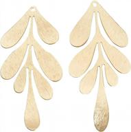 diy jewelry making charms: set of 20 leaf shaped pieces, 18k gold plated brass for necklaces and bracelets by danlingjewelry logo