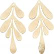 diy jewelry making charms: set of 20 leaf shaped pieces, 18k gold plated brass for necklaces and bracelets by danlingjewelry logo