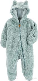 img 3 attached to Carters Months Hooded Sherpa Bunting Apparel & Accessories Baby Girls