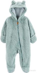 img 4 attached to Carters Months Hooded Sherpa Bunting Apparel & Accessories Baby Girls