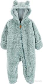 img 1 attached to Carters Months Hooded Sherpa Bunting Apparel & Accessories Baby Girls