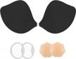 silicone push-up invisible bra with nipple covers: loxoto sticky adhesive backless strapless bra for women logo