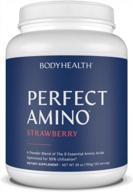 bodyhealth perfectamino xp strawberry (120 serving) best pre/post workout recovery drink, 8 essential amino acids energy supplement with 50% bcaas, 100% organic, 99% utilization logo