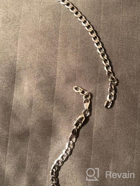 img 1 attached to 💎 Pori Jewelers Hollow Curb/Cuban Chain Bracelet and Necklace in 10K Gold - Available in 2.3MM, 3.5MM, 5MM, 6.5MM, 7.5MM - Yellow, White, or Rose review by John Campos