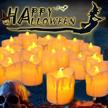 🕯️ loguide led flameless votive candles with timer - halloween decoration candle, pack of 12 logo