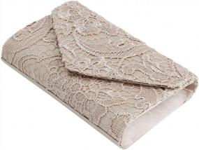img 1 attached to Elegant Floral Lace Evening Clutch - Perfect For Weddings & Special Occasions!