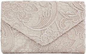 img 4 attached to Elegant Floral Lace Evening Clutch - Perfect For Weddings & Special Occasions!