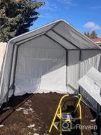 img 1 attached to 🏍️ Dark Gray ASTEROUTDOOR 6x6 ft Waterproof and UV Resistant Portable Garage Shelter with Rollup Zipper Door - Ideal for Storing Bicycles, Motorcycles, ATVs, Gardening Vehicles and Carports review by Austin Hampton