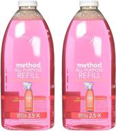 🍊 метод универсальный очиститель в спрее: 68 унций (2 литра) розовый грейпфрут - флакон с дозаправкой - эффективное средство для уборки логотип