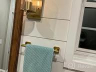 img 1 attached to 16" SUS304 Stainless Steel Brushed Gold Towel Bar - Rust Proof Bathroom Kitchen Cloth Holder review by Joel Payne