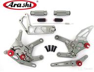 arashi rearsets подножки подножки для yamaha yzf r1 r1m r1s rn32 2015-2021 аксессуары для мотоциклов регулируемый набор подножек для ног серый 2016 2017 2018 2019 2020 логотип