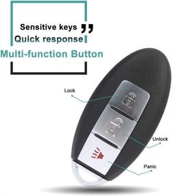 img 2 attached to 🔑 SELEAD 1pc Key Fob Keyless Entry Remote Control for Nissan Infiniti 2002-2016 Antitheft Systems | KBRASTU15 CWTWB1U415 | 3 Buttons