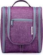 medium narwey hanging travel organizer bag for cosmetics and toiletries - purple, for men and women логотип